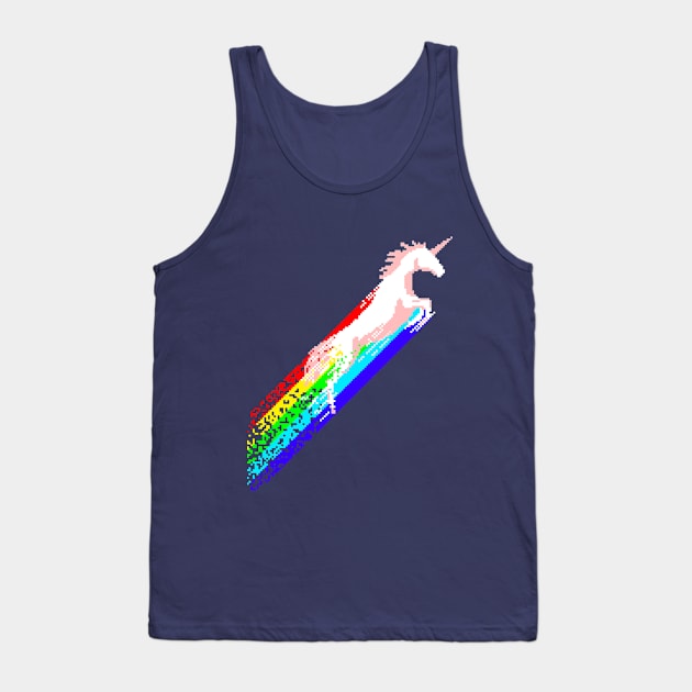 Pixel Unicorn Tank Top by astronaut